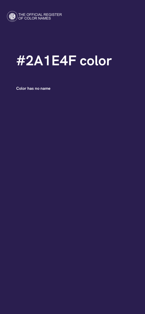 #2A1E4F color image