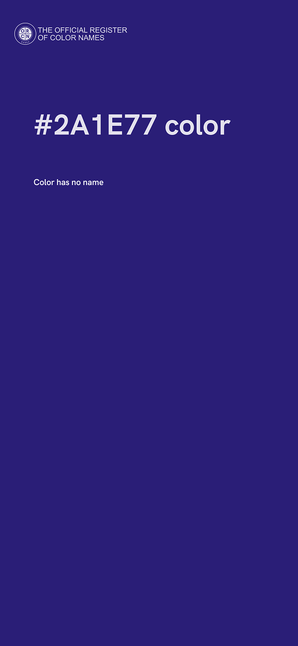 #2A1E77 color image