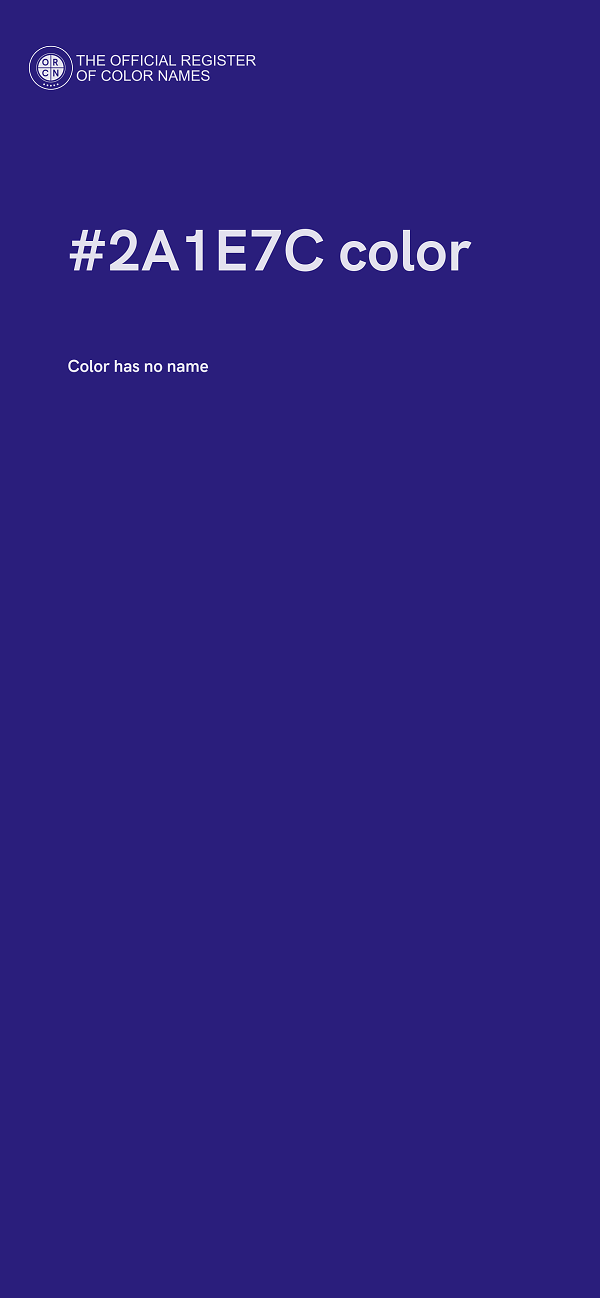 #2A1E7C color image