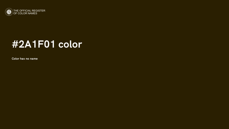 #2A1F01 color image