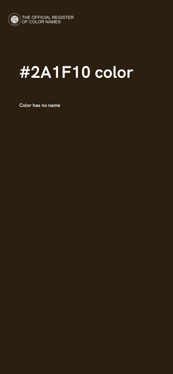 #2A1F10 color image