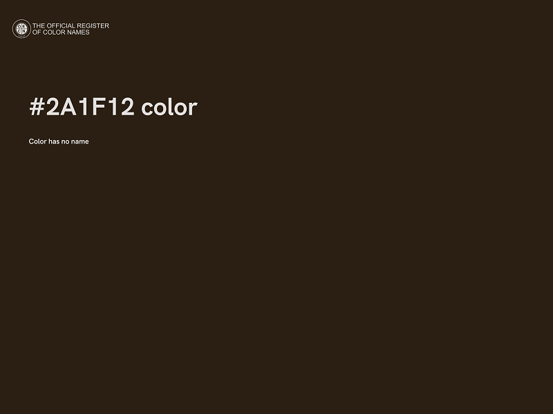 #2A1F12 color image