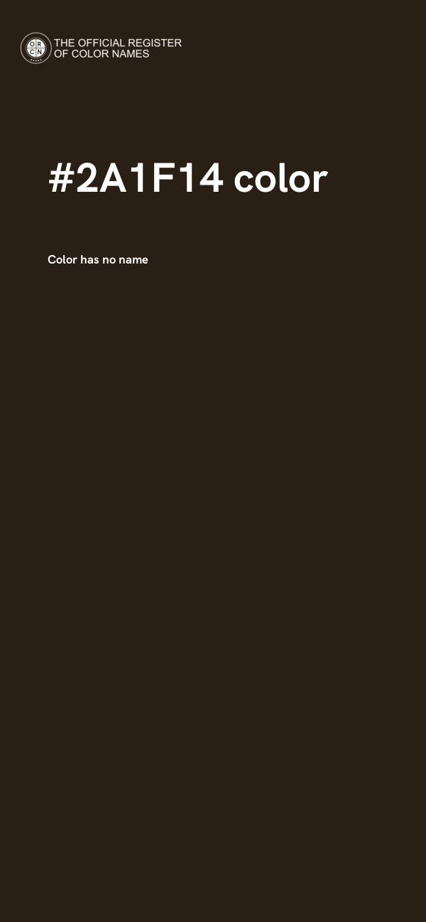 #2A1F14 color image