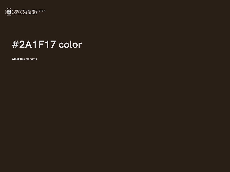 #2A1F17 color image