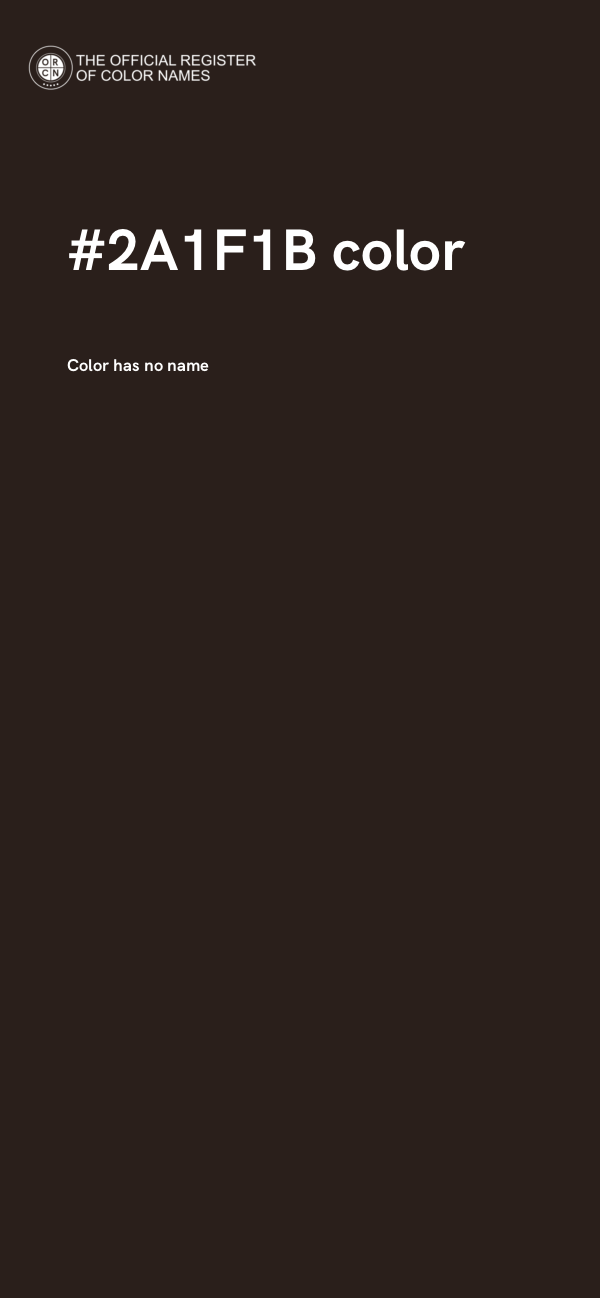 #2A1F1B color image