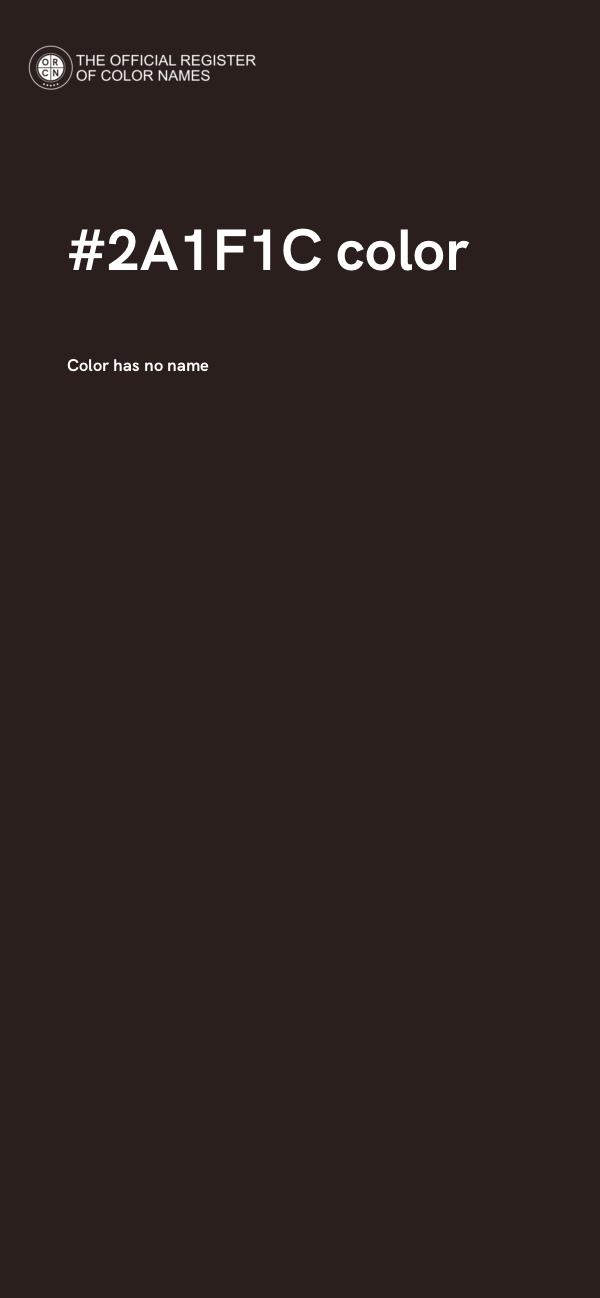 #2A1F1C color image