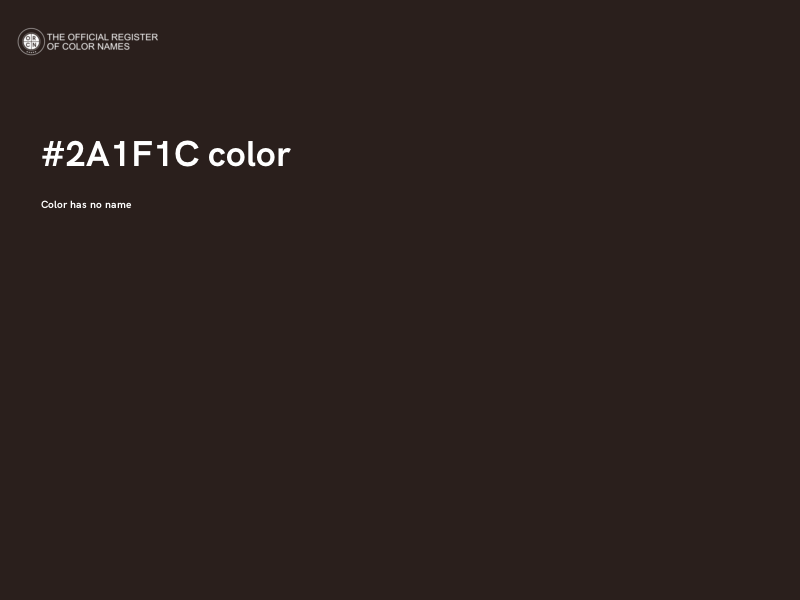 #2A1F1C color image