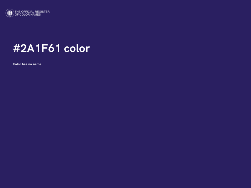 #2A1F61 color image