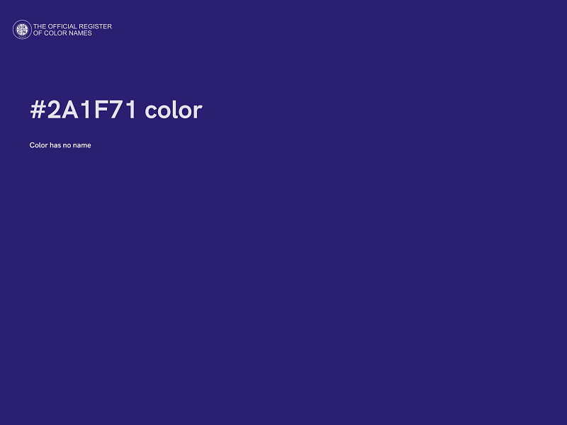 #2A1F71 color image