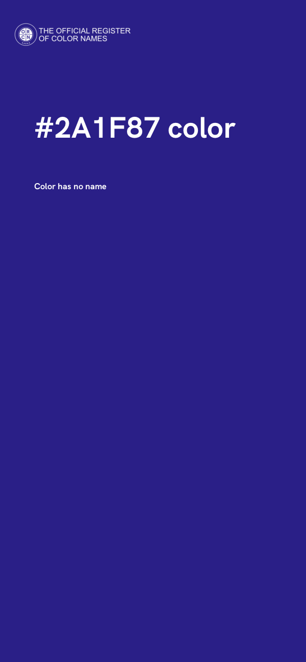 #2A1F87 color image