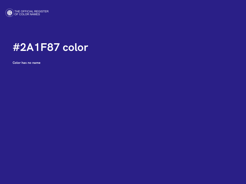 #2A1F87 color image