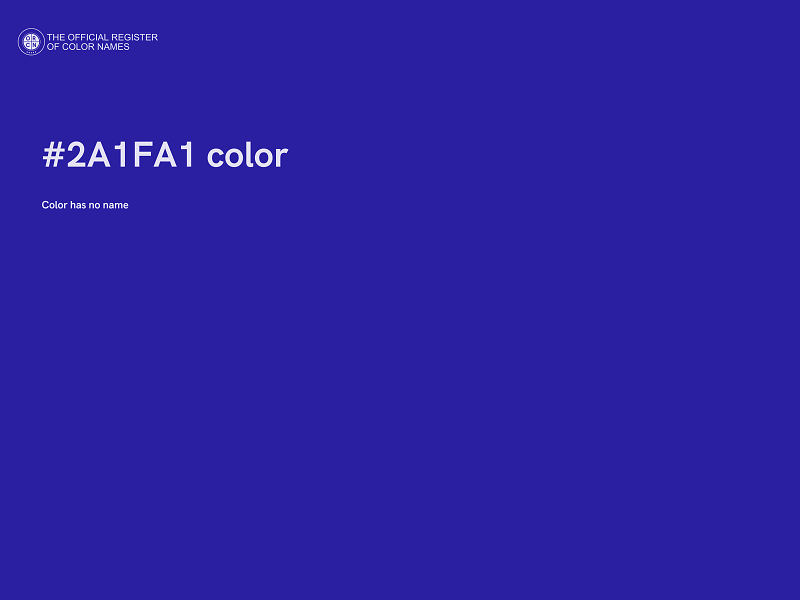 #2A1FA1 color image