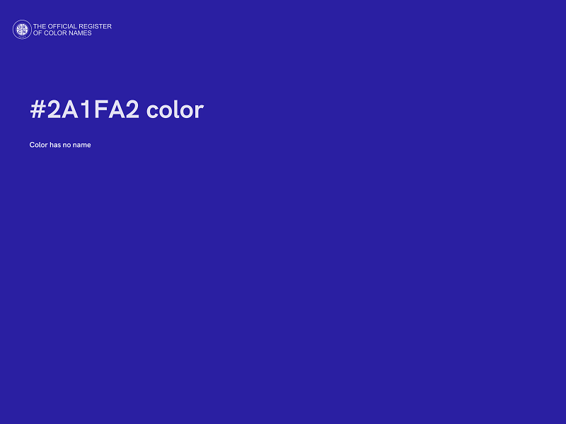 #2A1FA2 color image