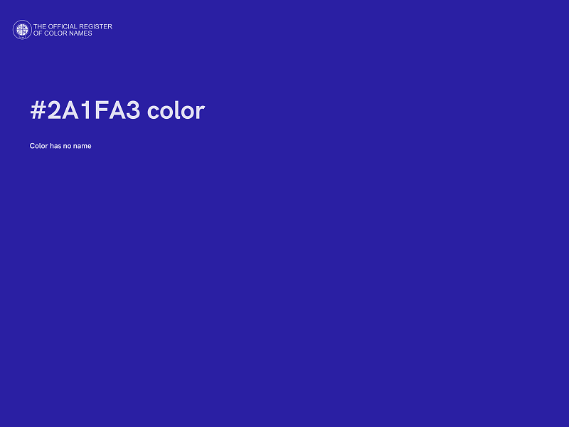 #2A1FA3 color image