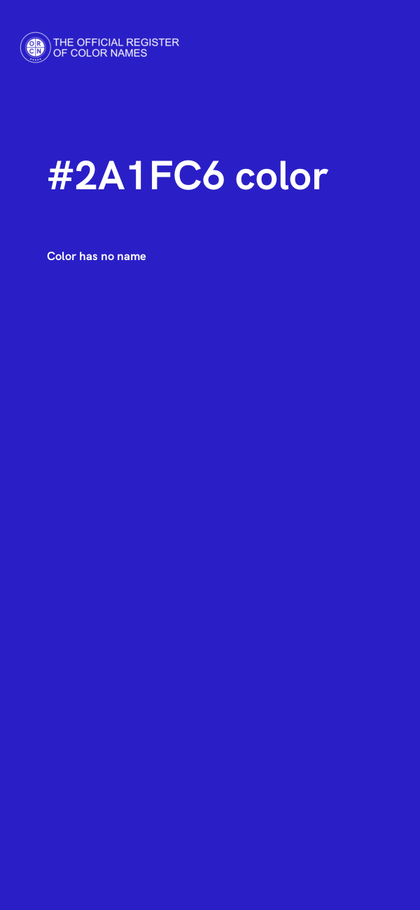 #2A1FC6 color image
