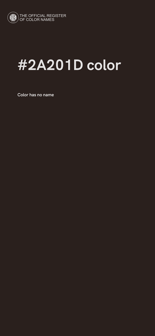 #2A201D color image