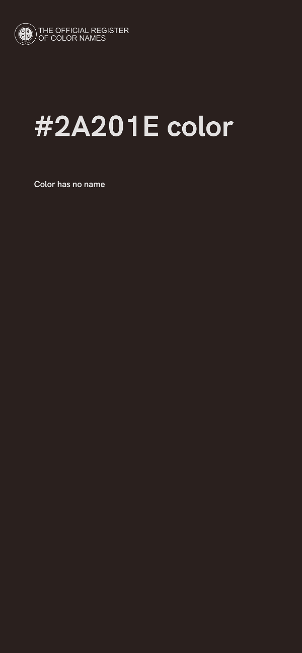 #2A201E color image