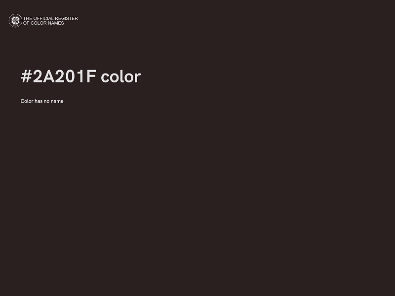 #2A201F color image