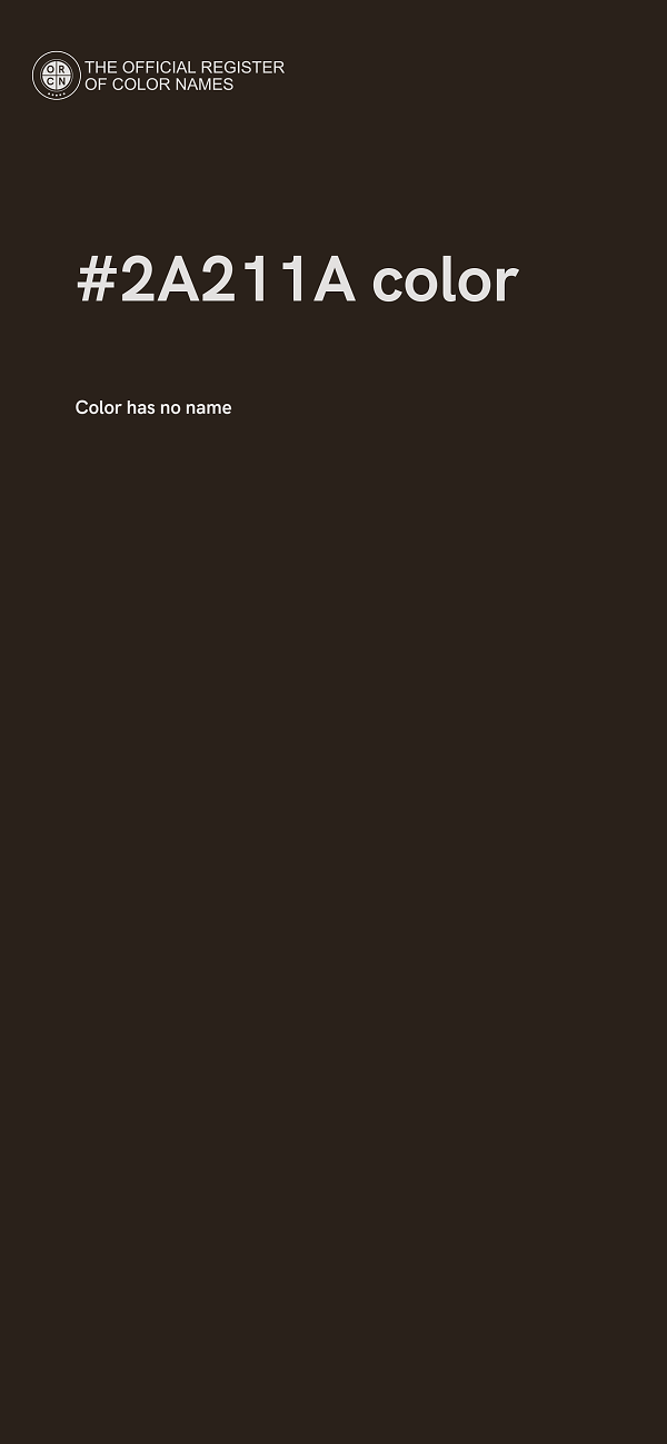 #2A211A color image