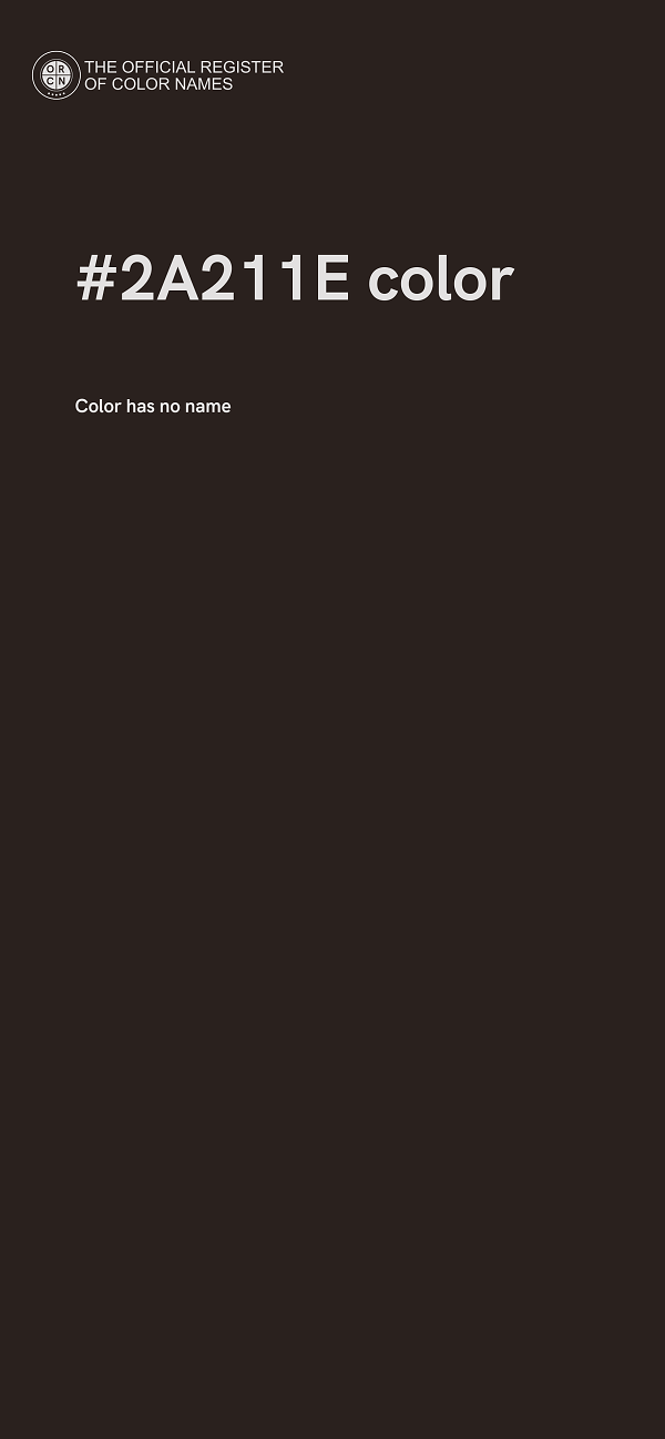 #2A211E color image
