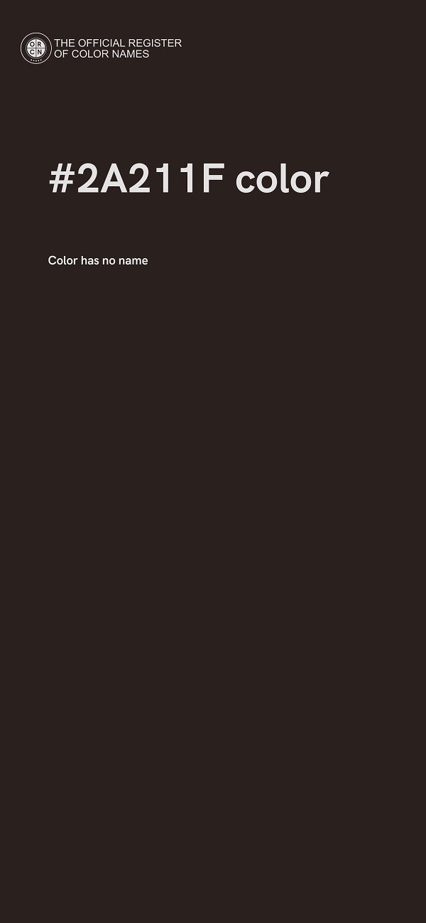 #2A211F color image
