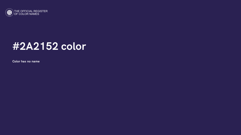 #2A2152 color image