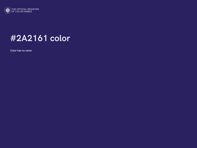 #2A2161 color image