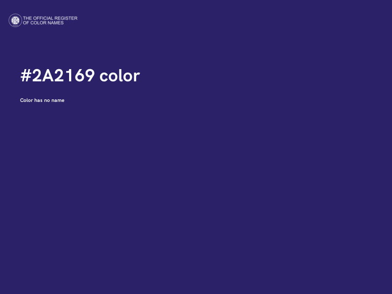#2A2169 color image