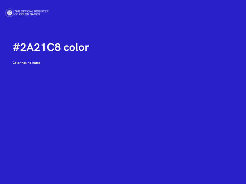 #2A21C8 color image