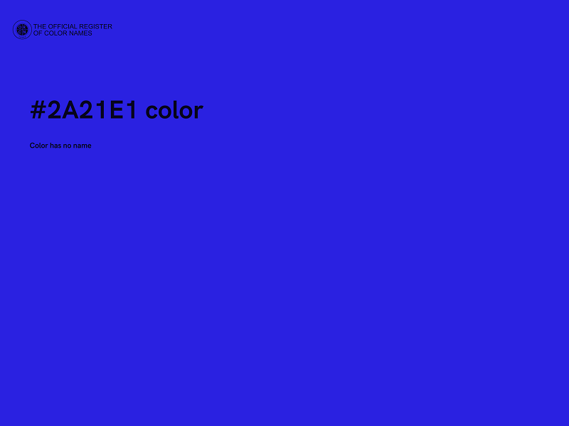 #2A21E1 color image