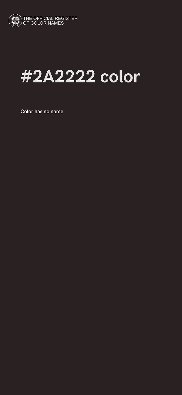 #2A2222 color image