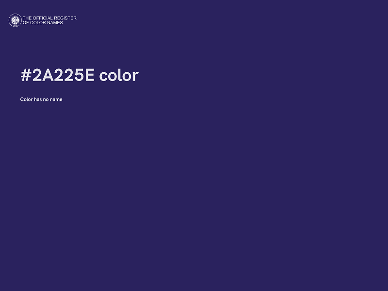 #2A225E color image