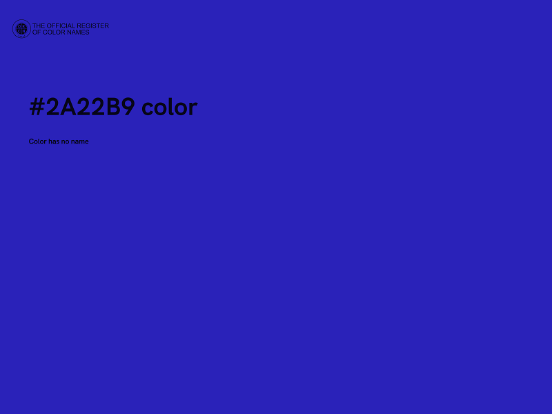 #2A22B9 color image