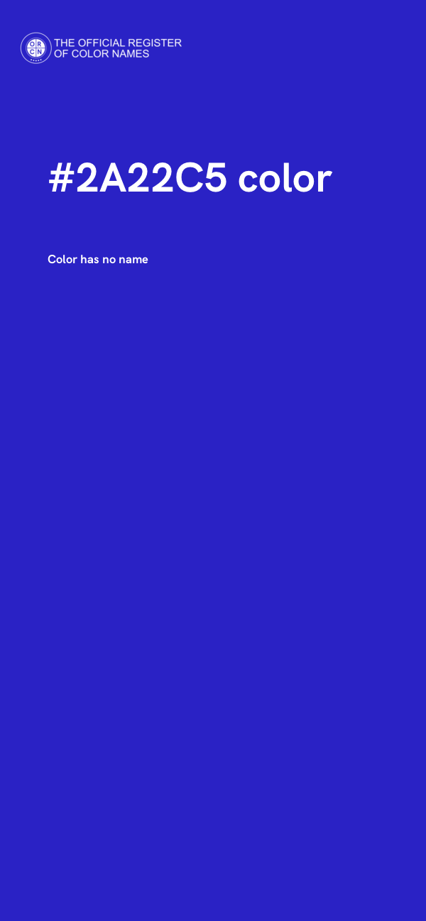 #2A22C5 color image