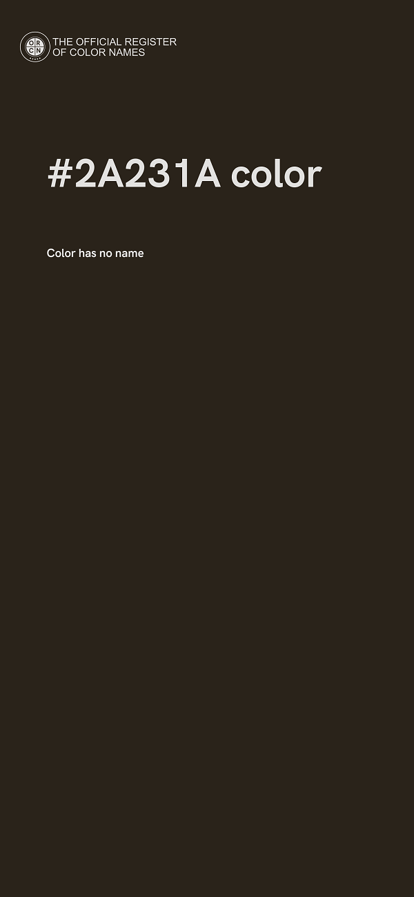 #2A231A color image