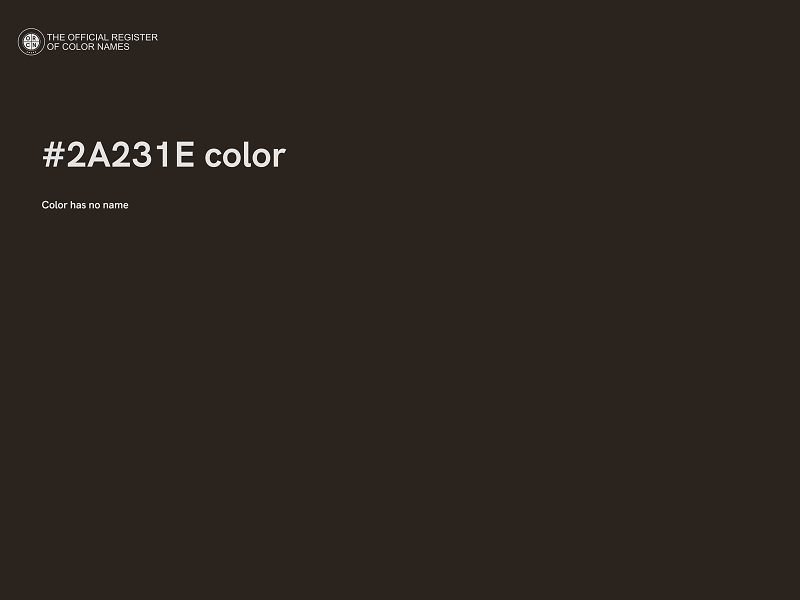 #2A231E color image