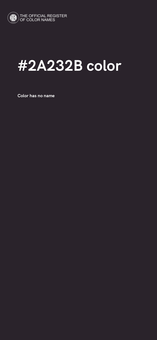#2A232B color image