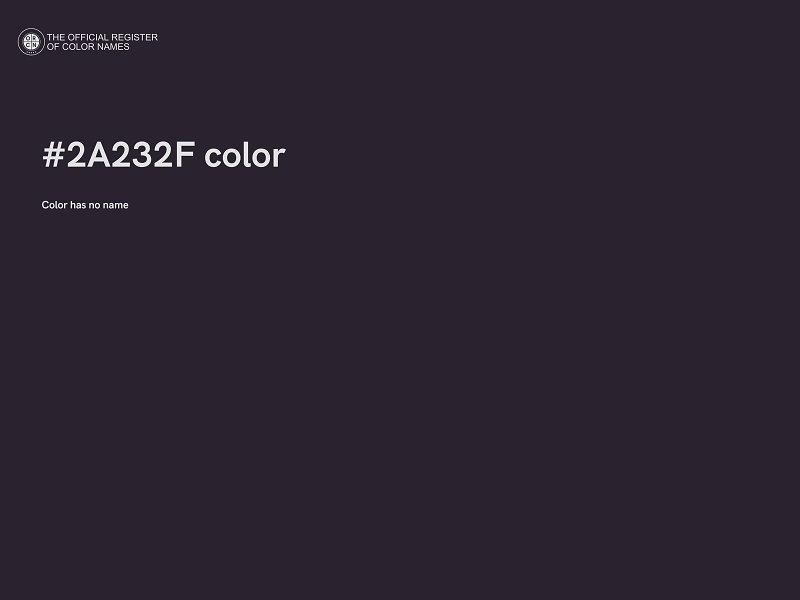 #2A232F color image