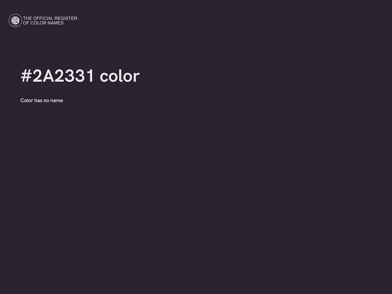 #2A2331 color image