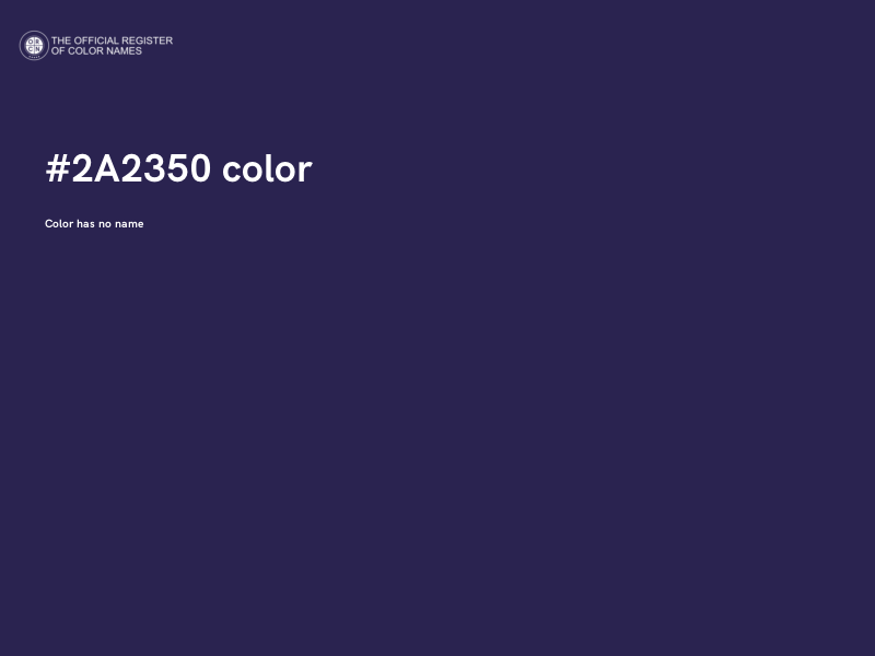 #2A2350 color image