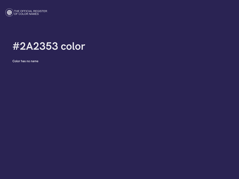 #2A2353 color image
