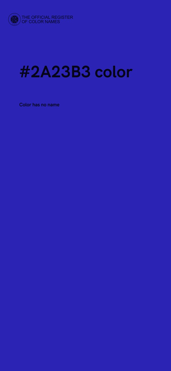 #2A23B3 color image