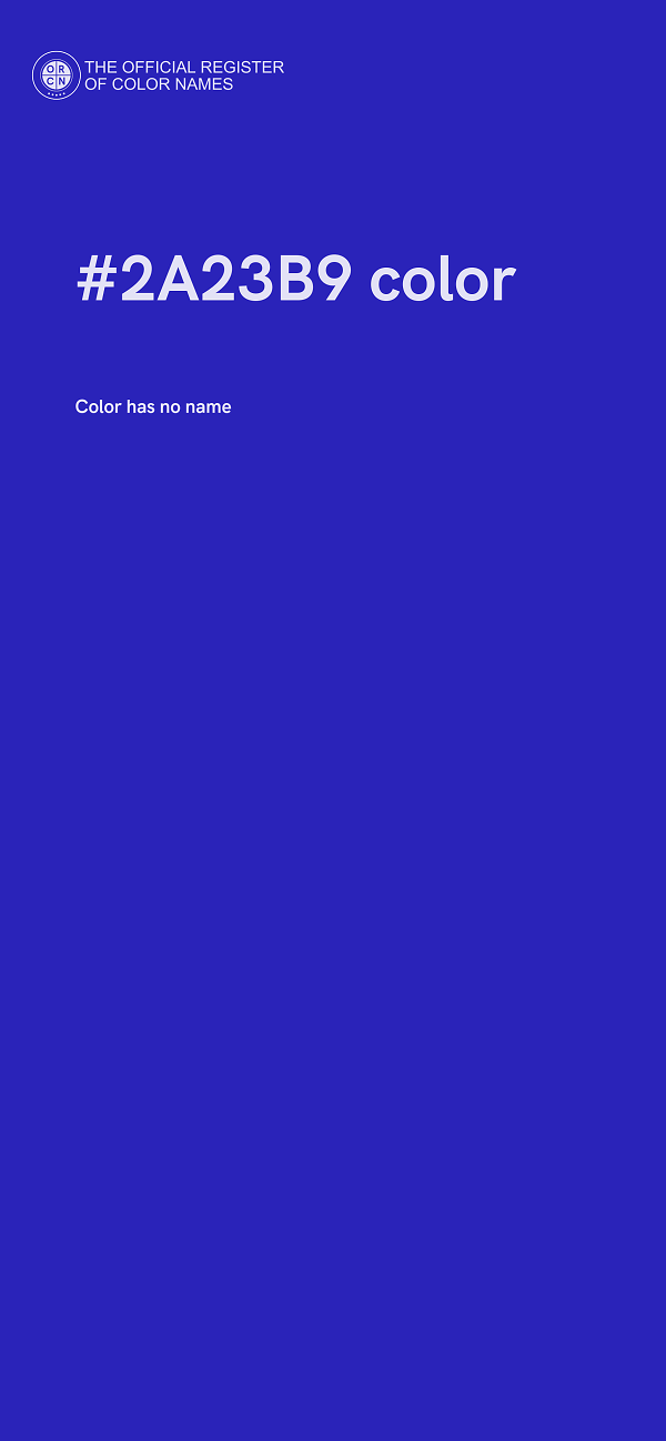 #2A23B9 color image