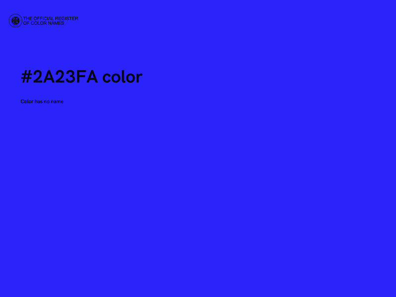 #2A23FA color image