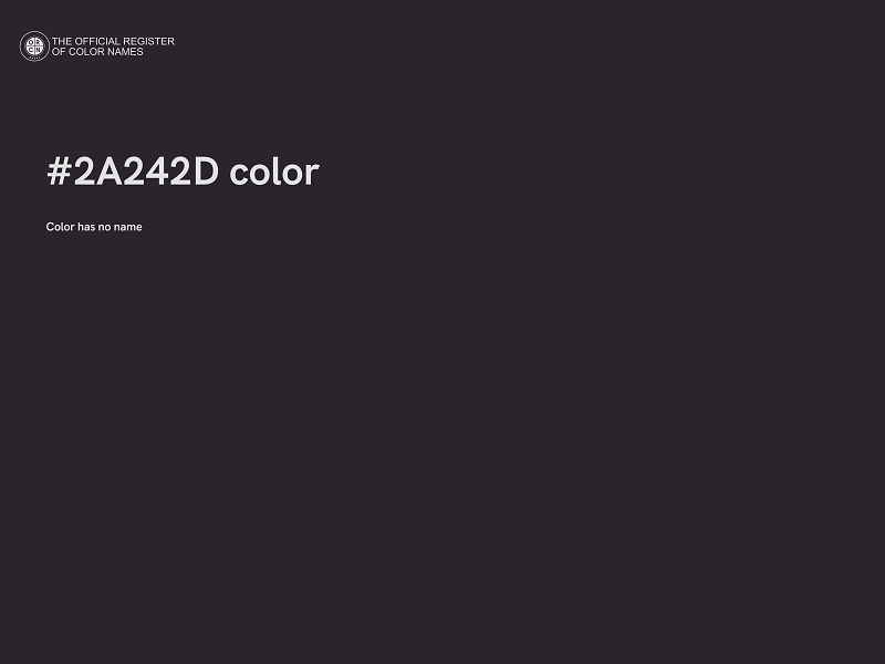 #2A242D color image