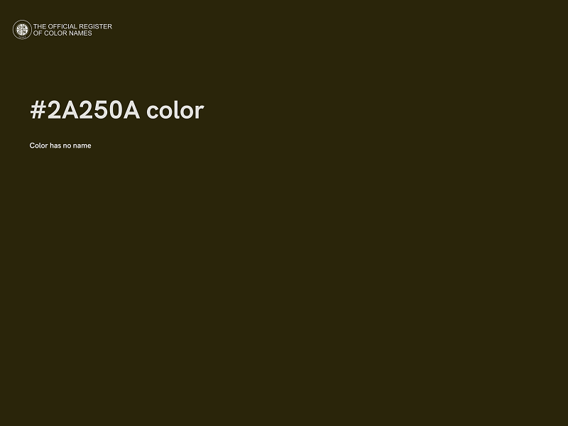 #2A250A color image