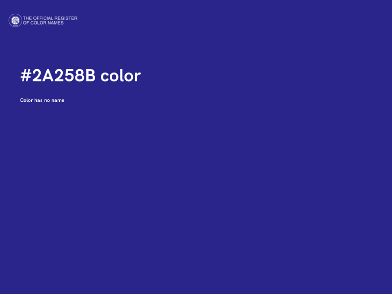 #2A258B color image