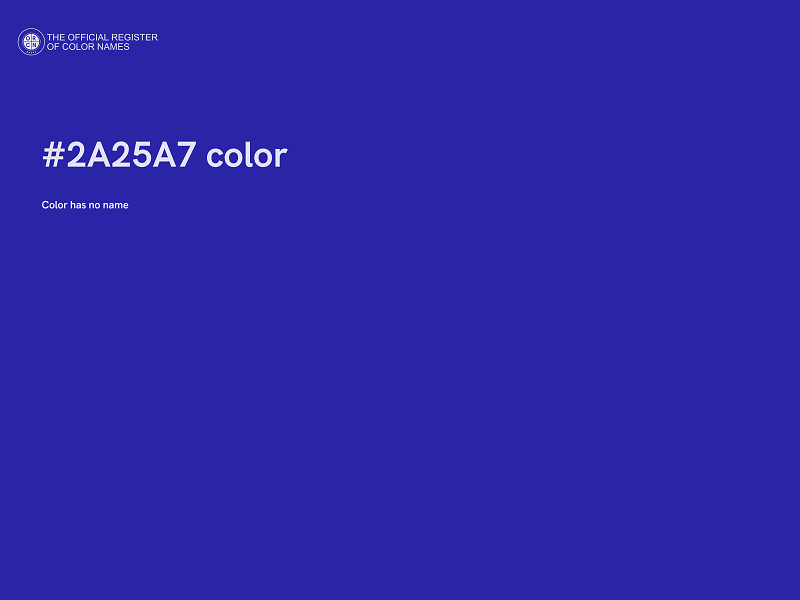 #2A25A7 color image