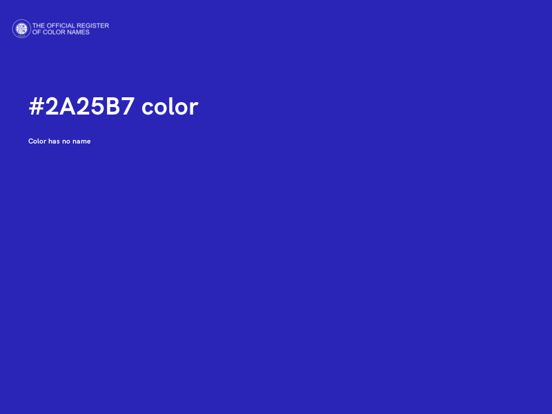 #2A25B7 color image