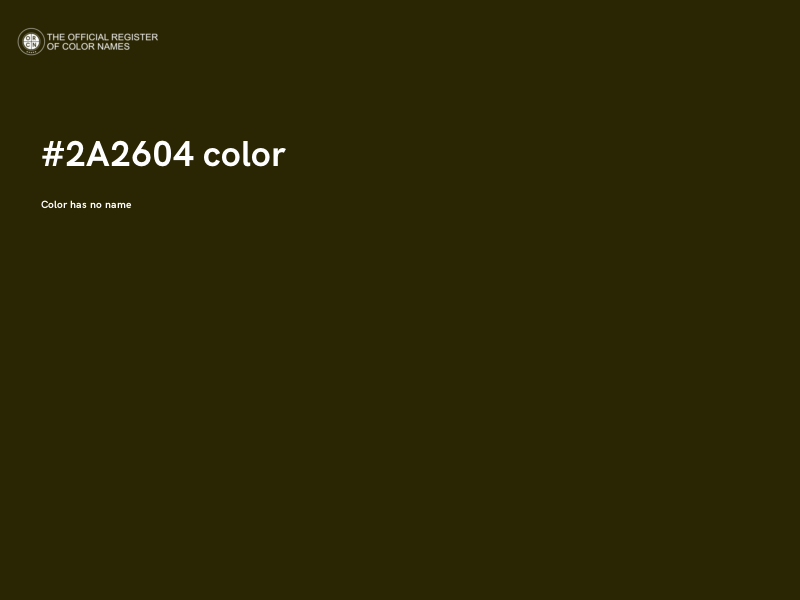 #2A2604 color image